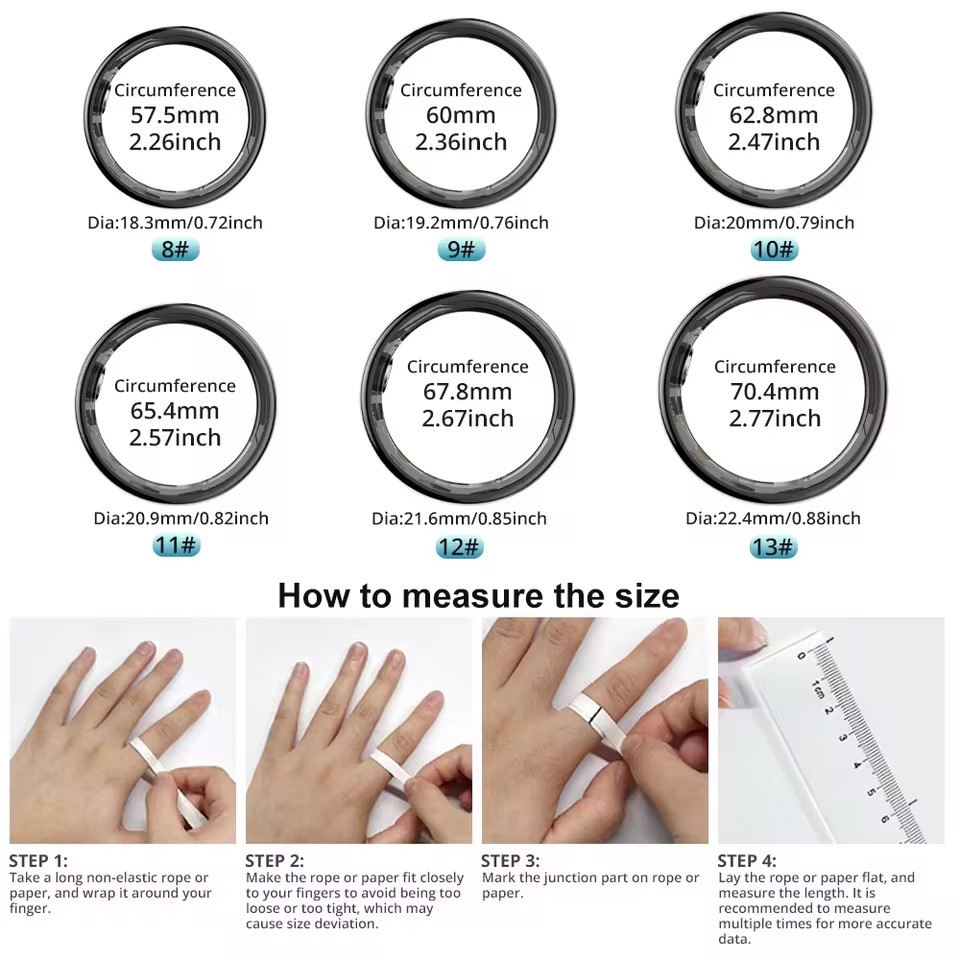 R09 Smart Ring Men Women with  - Temperature Ring Skin 评论和价格