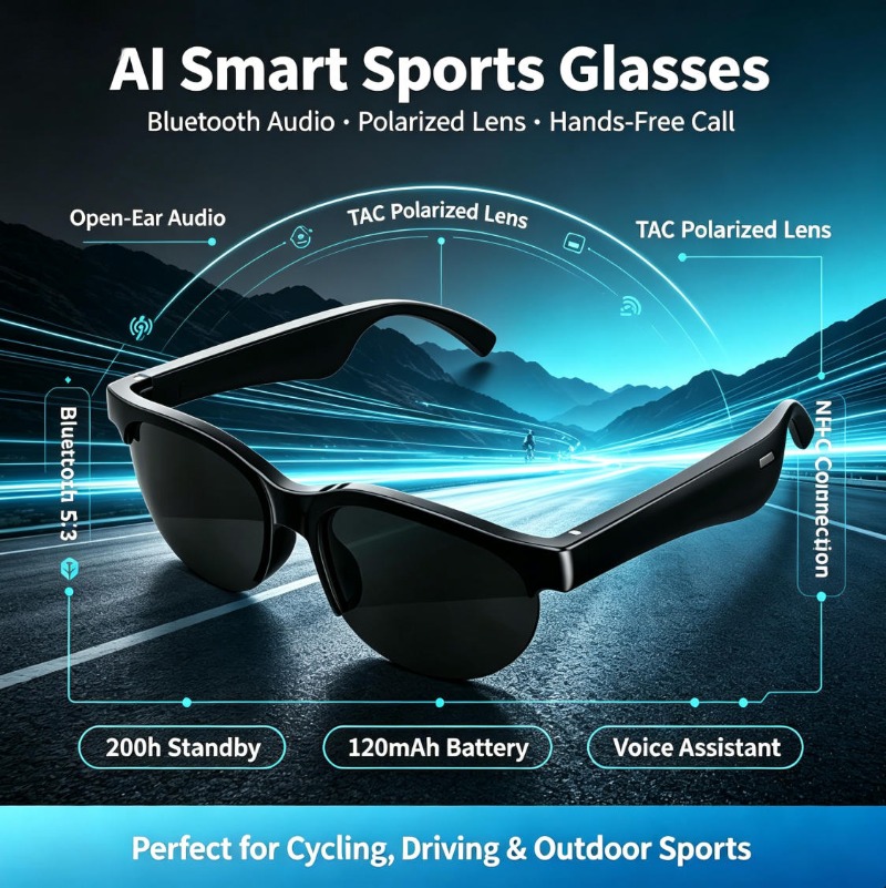 Smart Bluetooth Glasses TAC Po - Smart Glasses Lens 评论和价格