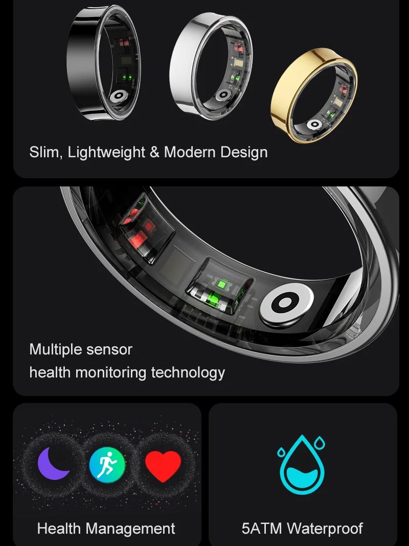 2026 Smart Ring R09 5ATM Water - Temperature Ring Skin 评论和价格